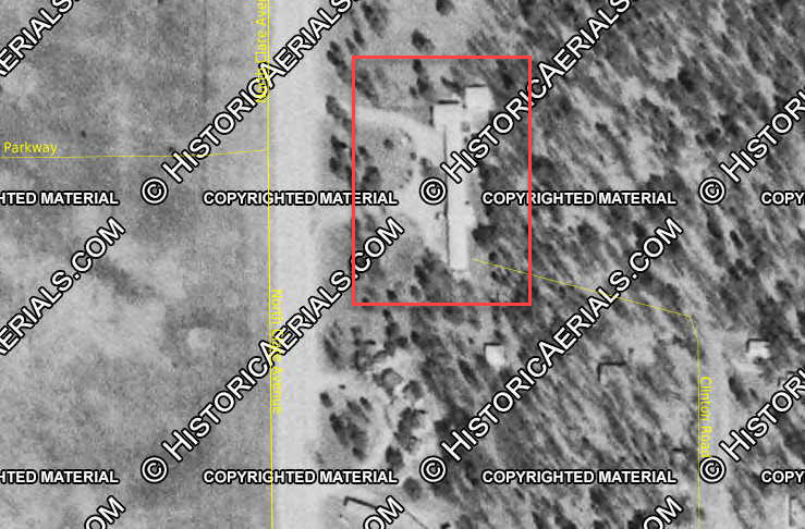 Wagon Wheel Motel (Ulchs Motel) - 1968 Aerial (newer photo)